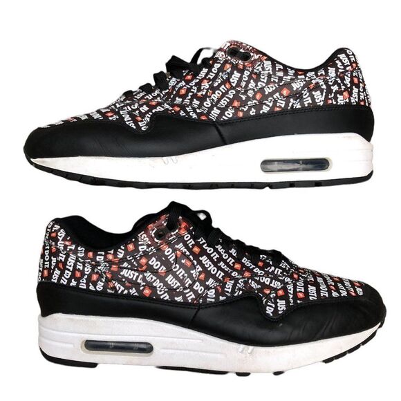 Rare 2018 Nike Air Max 1 Just Do It Pack Black Size 8.5 - Picture 1 of 15